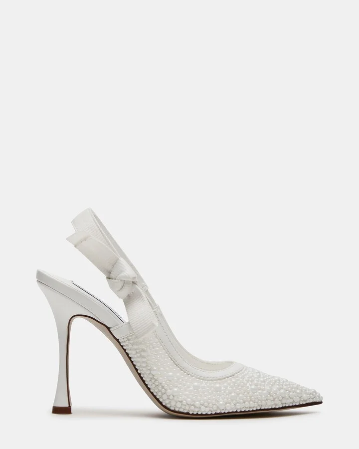 Bri White Lace Pearl