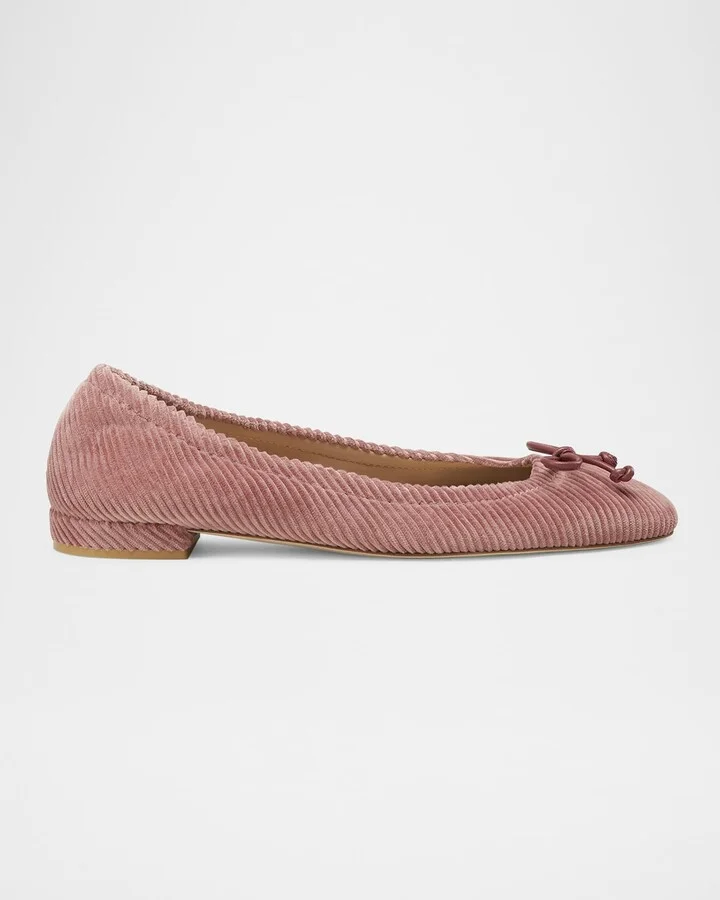 Bria Corduroy Bow Ballerina Flats