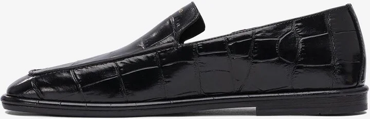 Brian Croc-Embossed Leather Loafers - Image 2