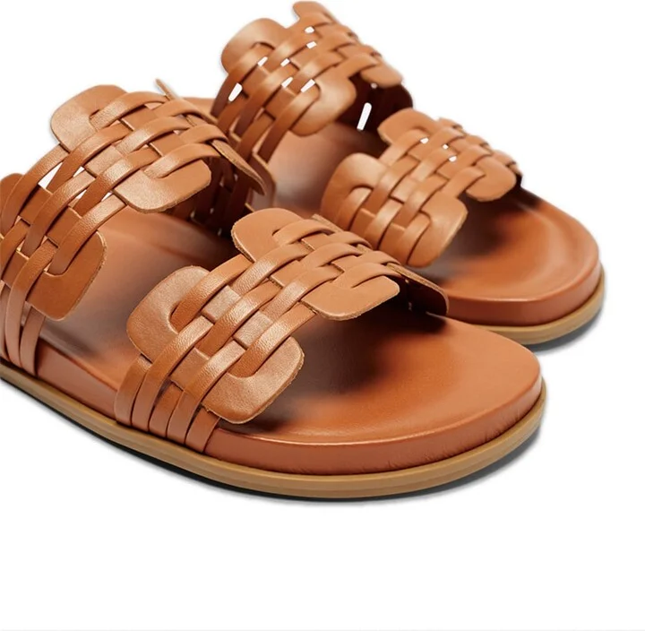 Brian Natural Sole Sandal-Brown - Image 3