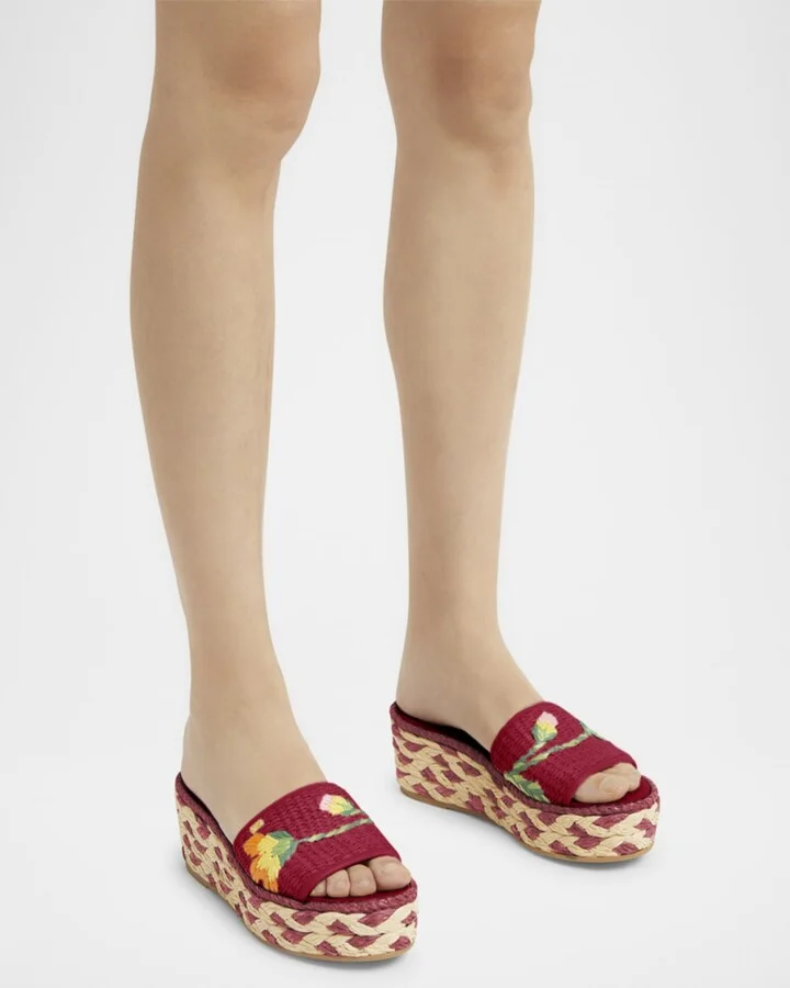 Bribri Floral Flatform Espadrille Sandals - Image 4