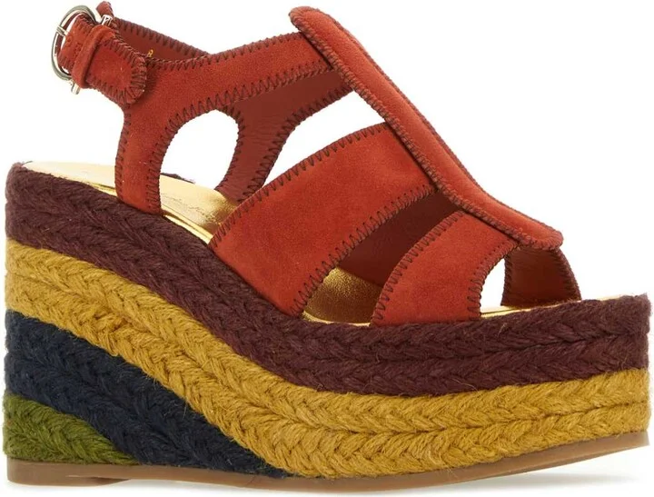 Brick Suede Renee Wedges - Image 2