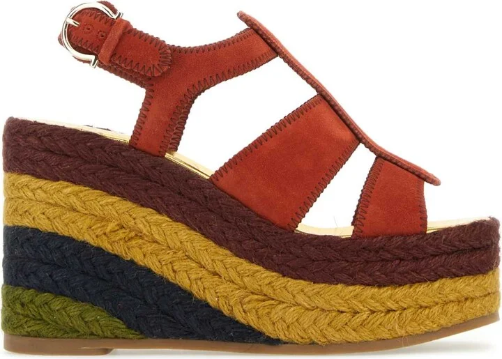 Brick Suede Renee Wedges