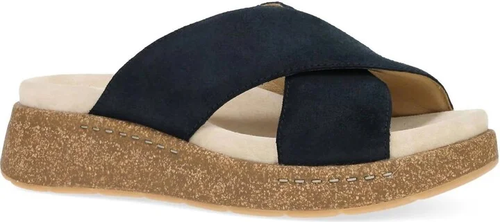 Bridget Cork Platform Sandals In Black