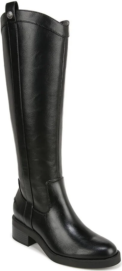 Bridgett Womens Faux Leather Riding Knee-High Boots