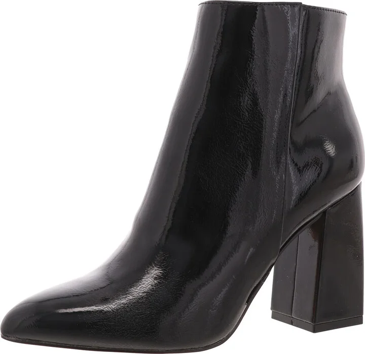 Briel Womens Block Heel Patent Ankle Boots