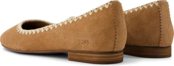 Briella Deco Stitch Suede Flat - Image 5