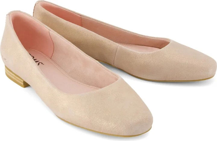 Briella Flat Pale Rose Metallic Suede - Image 3