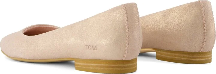Briella Flat Pale Rose Metallic Suede - Image 4