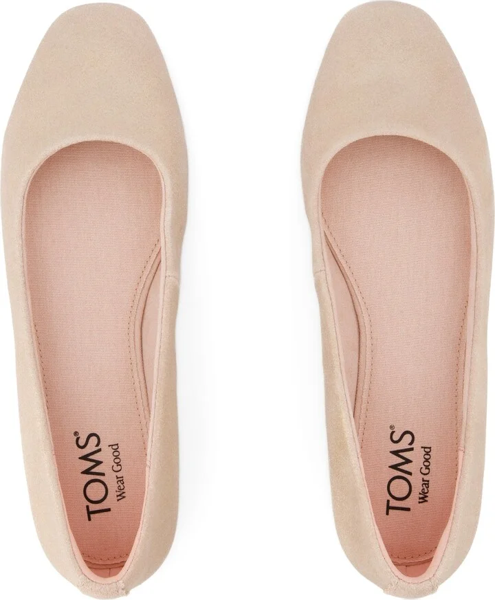 Briella Flat Pale Rose Metallic Suede - Image 5