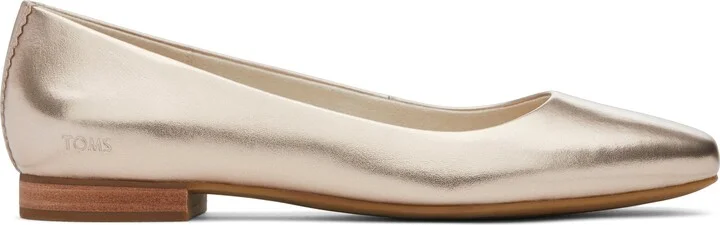 Briella Gold Leather Flat