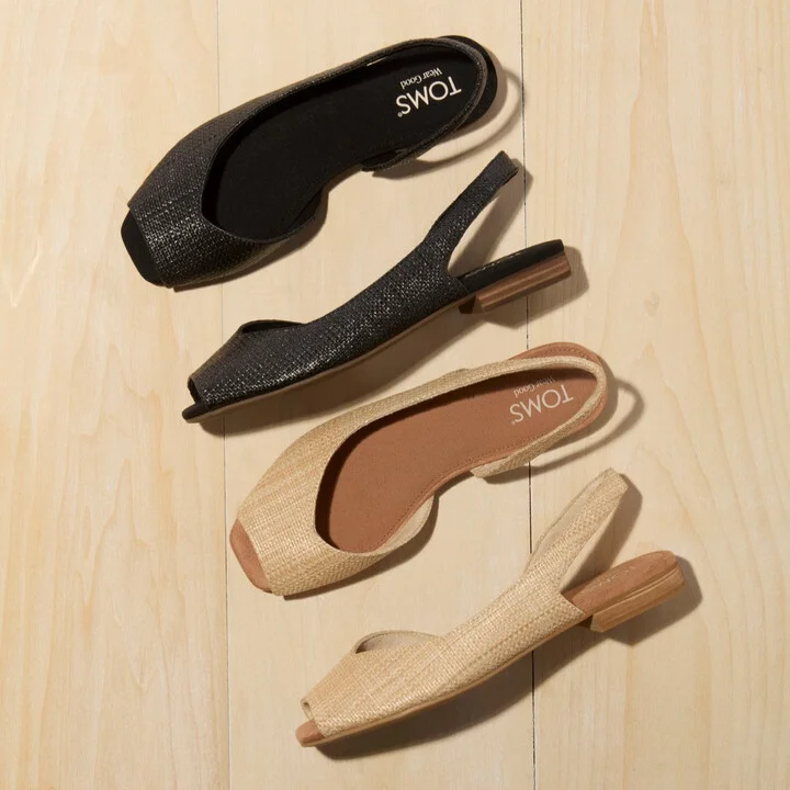 Briella Slingback Flat Almond Raffia - Image 2