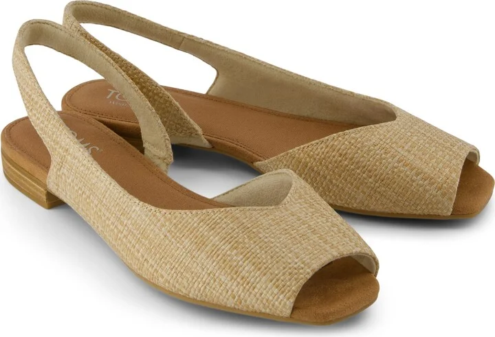 Briella Slingback Flat Almond Raffia - Image 3