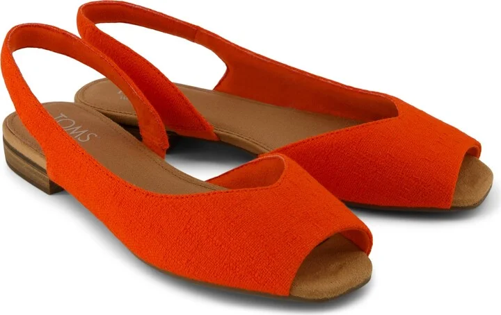 Briella Slingback Flat Flame Two Tone Slub - Image 2