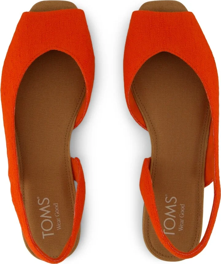 Briella Slingback Flat Flame Two Tone Slub - Image 4