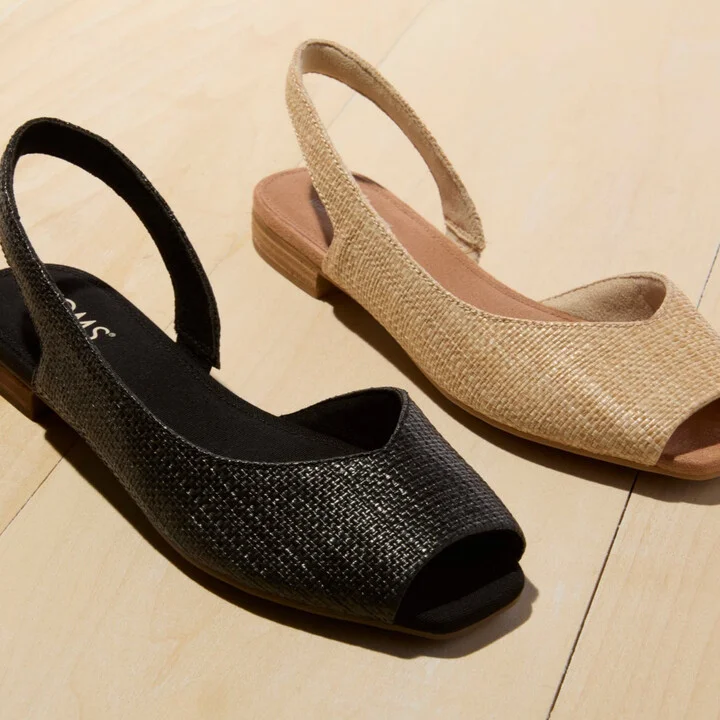 Briella Slingback Flat Raffia - Image 2