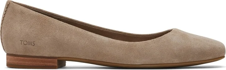 Briella Taupe Suede Flat - Image 2