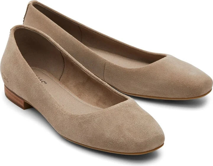 Briella Taupe Suede Flat - Image 3