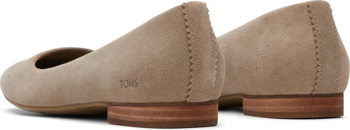 Briella Taupe Suede Flat - Image 4
