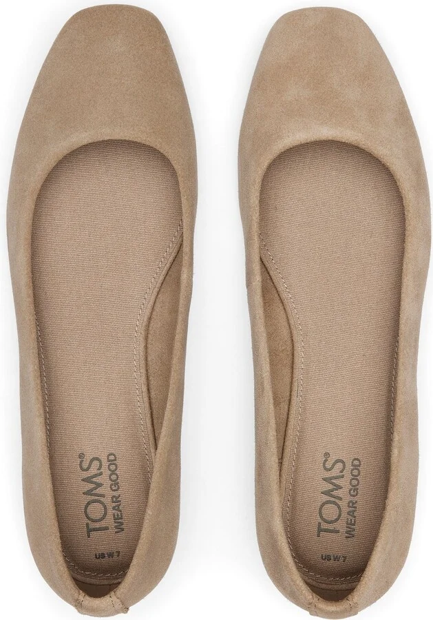 Briella Taupe Suede Flat - Image 5