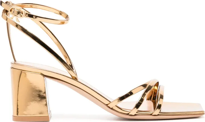 Brielle 60mm mirrored leather sandals