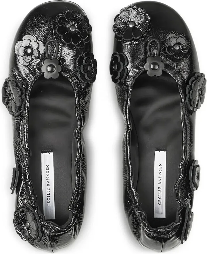 Brielle flower-embellished ballet flats - Image 3