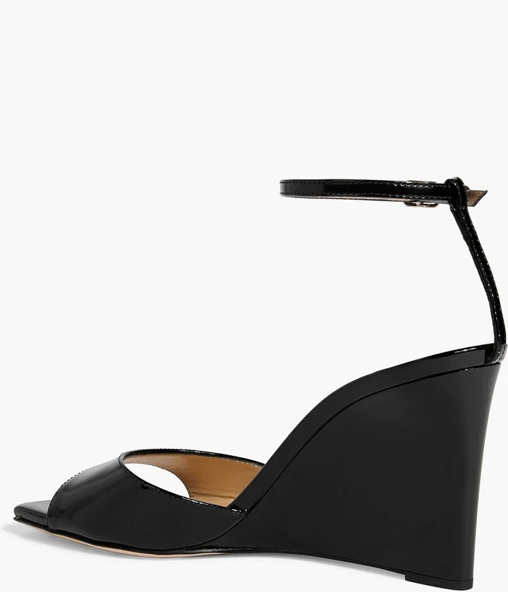 Brien 85 patent-leather wedge sandals - Image 3