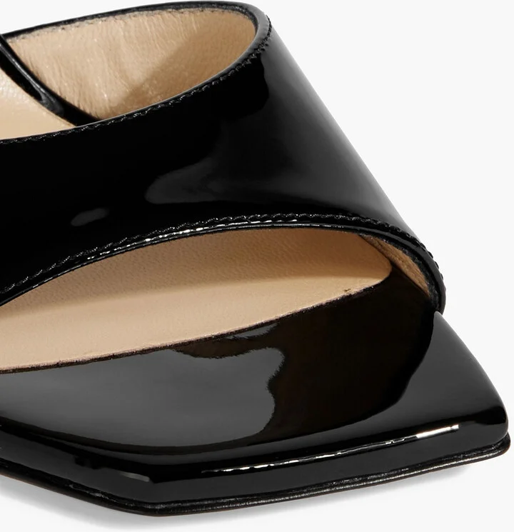 Brien 85 patent-leather wedge sandals - Image 4