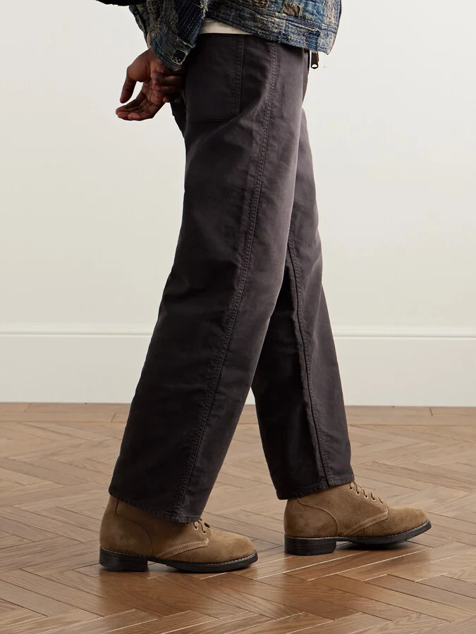 Brigadier-Folk Leather-Trimmed Suede Boots - Image 2