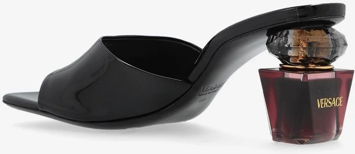 Bright 70 Crystal Mules in Patent Leather - Image 2