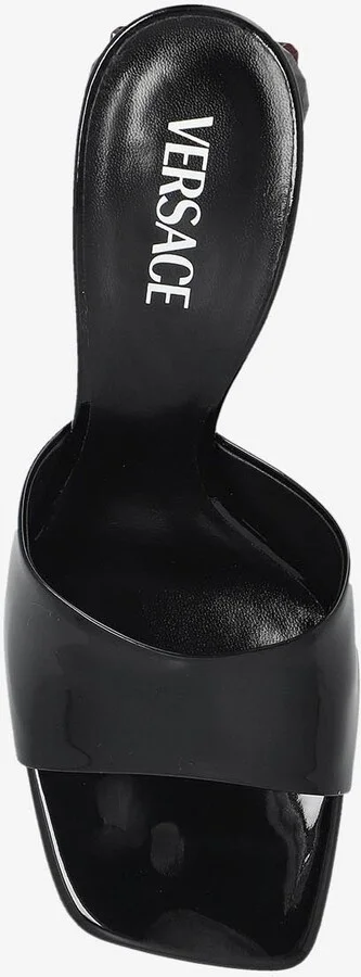 Bright 70 Crystal Mules in Patent Leather - Image 3