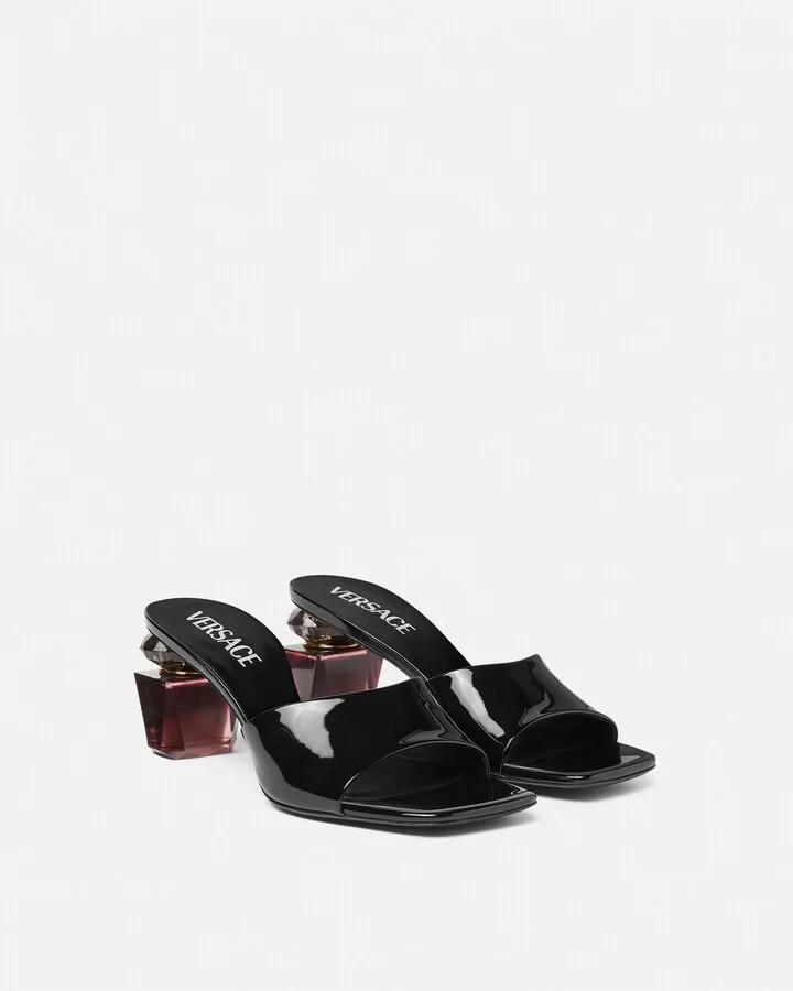 Bright Crystal Patent Mules 70 mm - Image 2