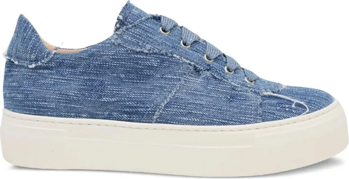 Bright denim sneakers