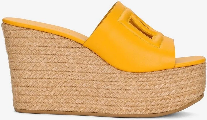 Brigitte 60 Calf Leather Wedges Sandals