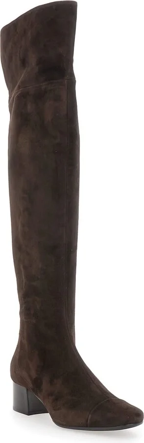 'brigitte' Brown Ankle Boots With Side Zip Closure In Suede Woman - Image 2