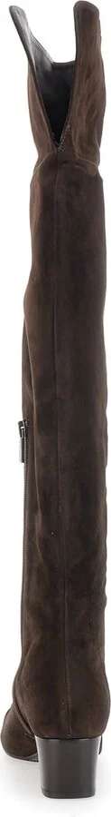 'brigitte' Brown Ankle Boots With Side Zip Closure In Suede Woman - Image 4