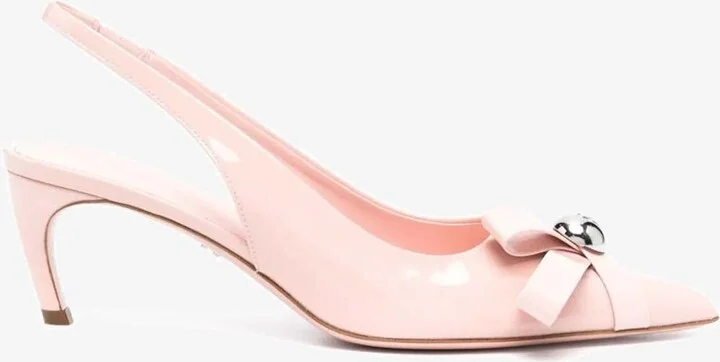 Brilda 55 Bow-Applique Slingback Pumps