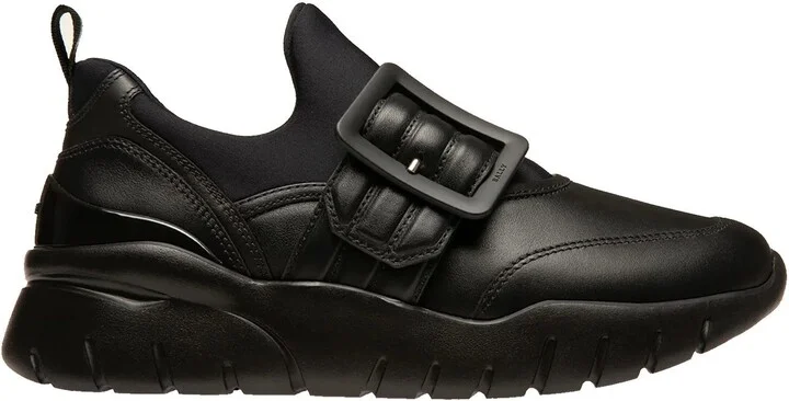Brinelle 6239651 Women's Black Calf Plain Leather Sneakers