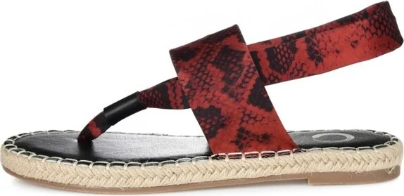 Brinley Co. Women's Espadrille Sandal Red - Image 2