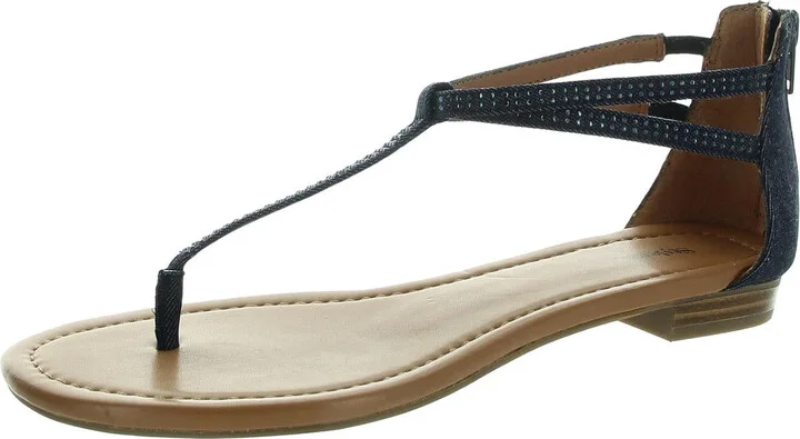 BRINNA Womens Zipper Manmade Ankle Strap