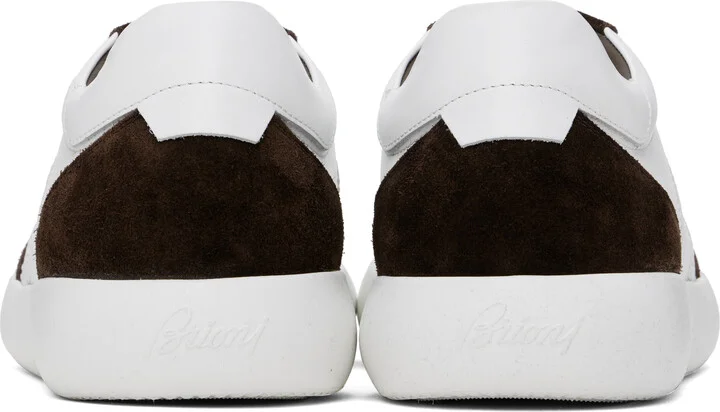 Brioni Brown & White Olympia Sneakers - Image 2