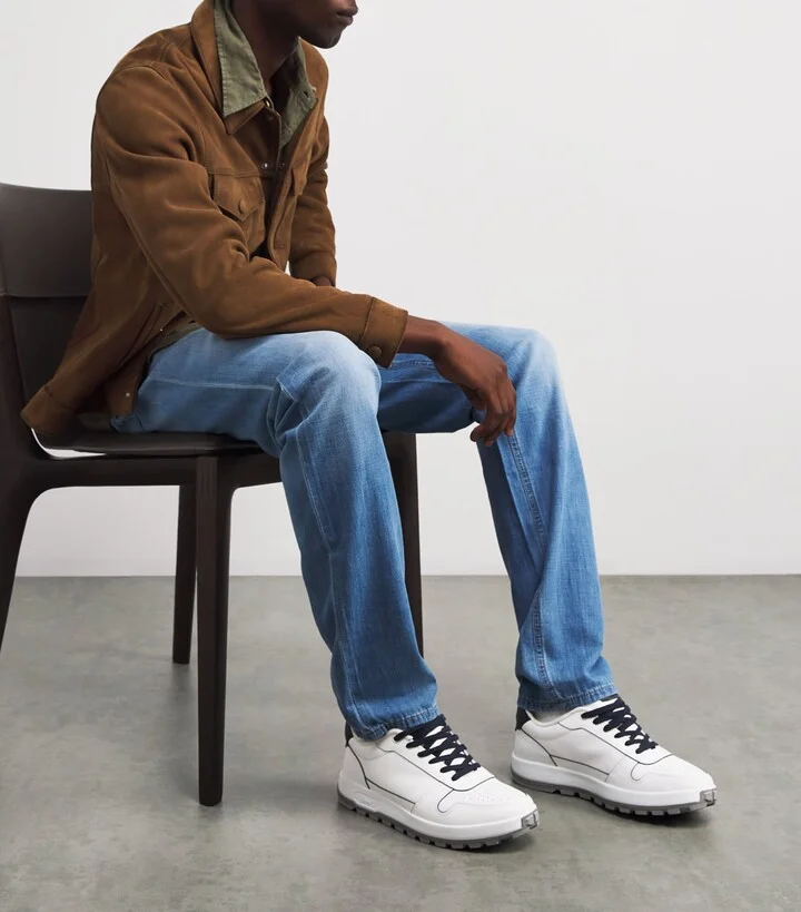 Brioni Leather Crossing Sneakers - Image 2