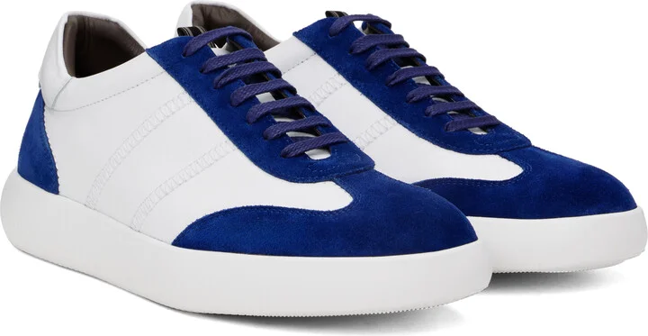 Brioni Navy & White Olympia Sneakers - Image 4
