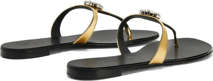 Brionne metallic flat sandals - Image 3
