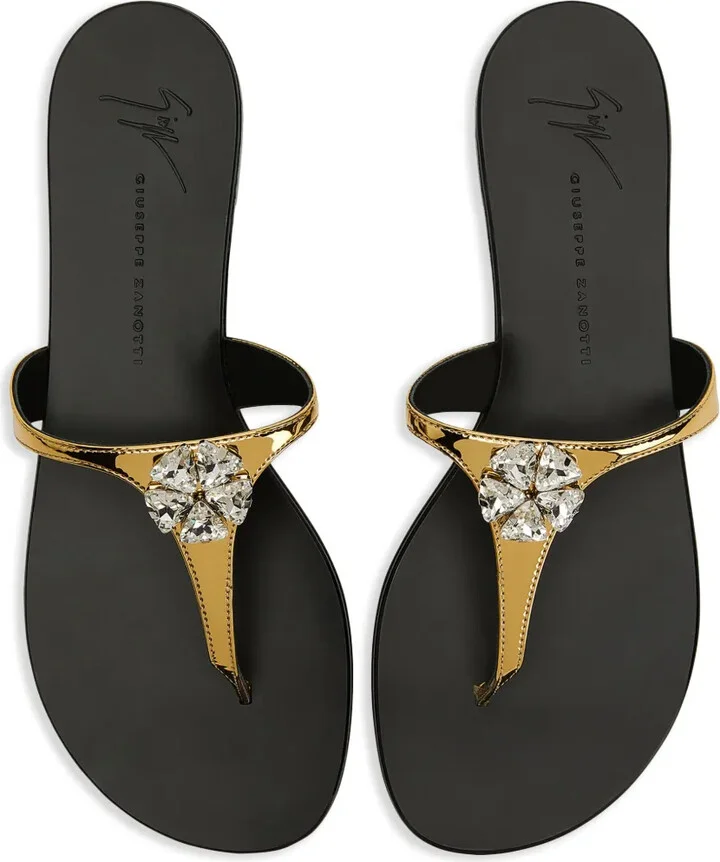 Brionne metallic flat sandals - Image 4