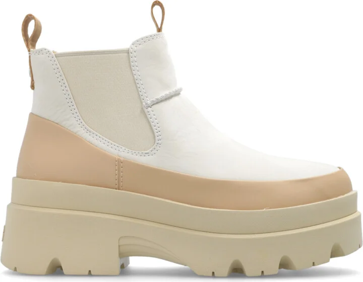 ‘Brisbane’ Leather Ankle Boots, , - Cream