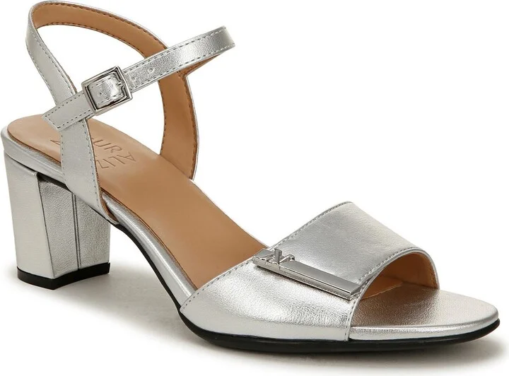 Bristol Ornament Womens Buckle Faux Leather Ankle Strap