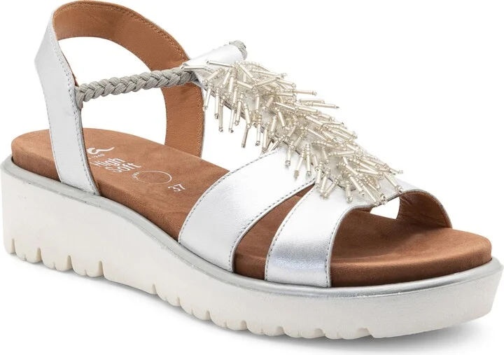 Silver Metallic Leather