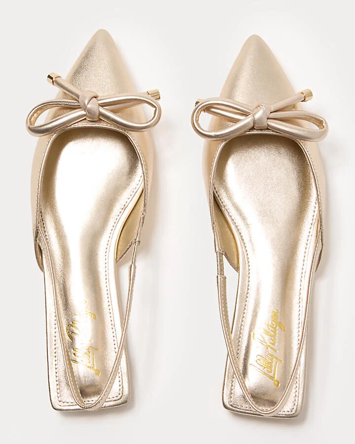 Brit Leather Bow Slingback Shoe - Image 3