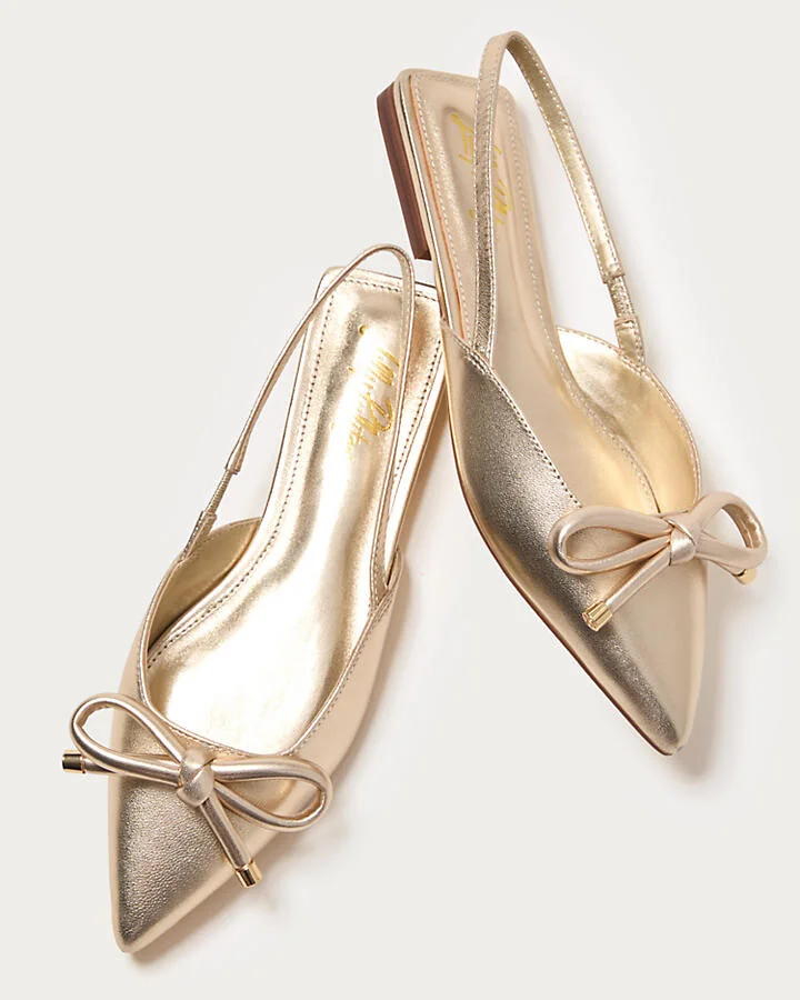 Brit Leather Bow Slingback Shoe - Image 4